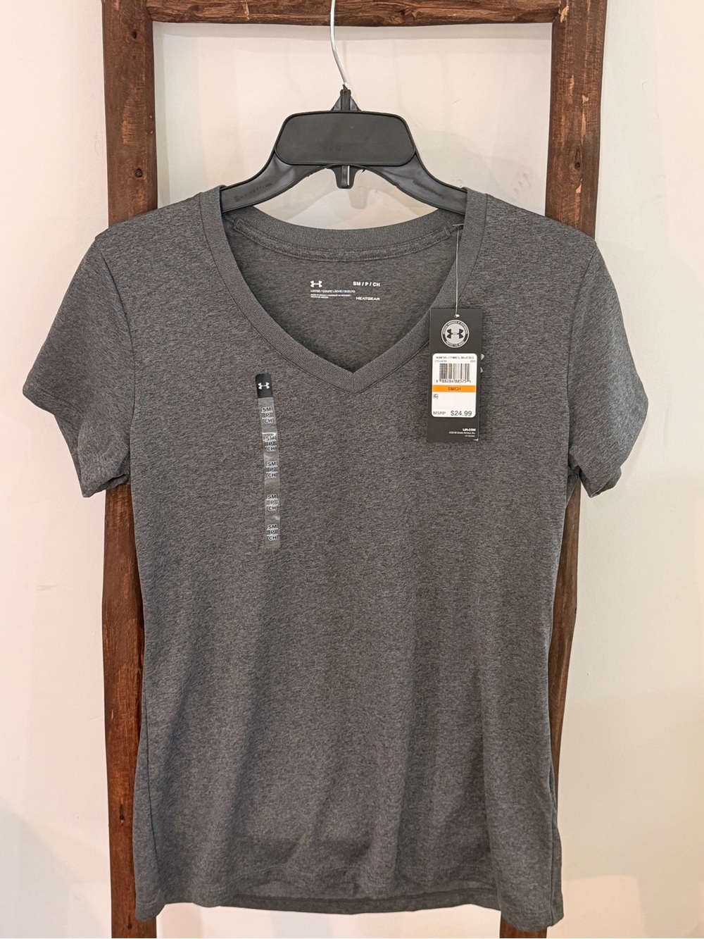 Under Armour Women’s Gray V‑Neck Performance Shirt